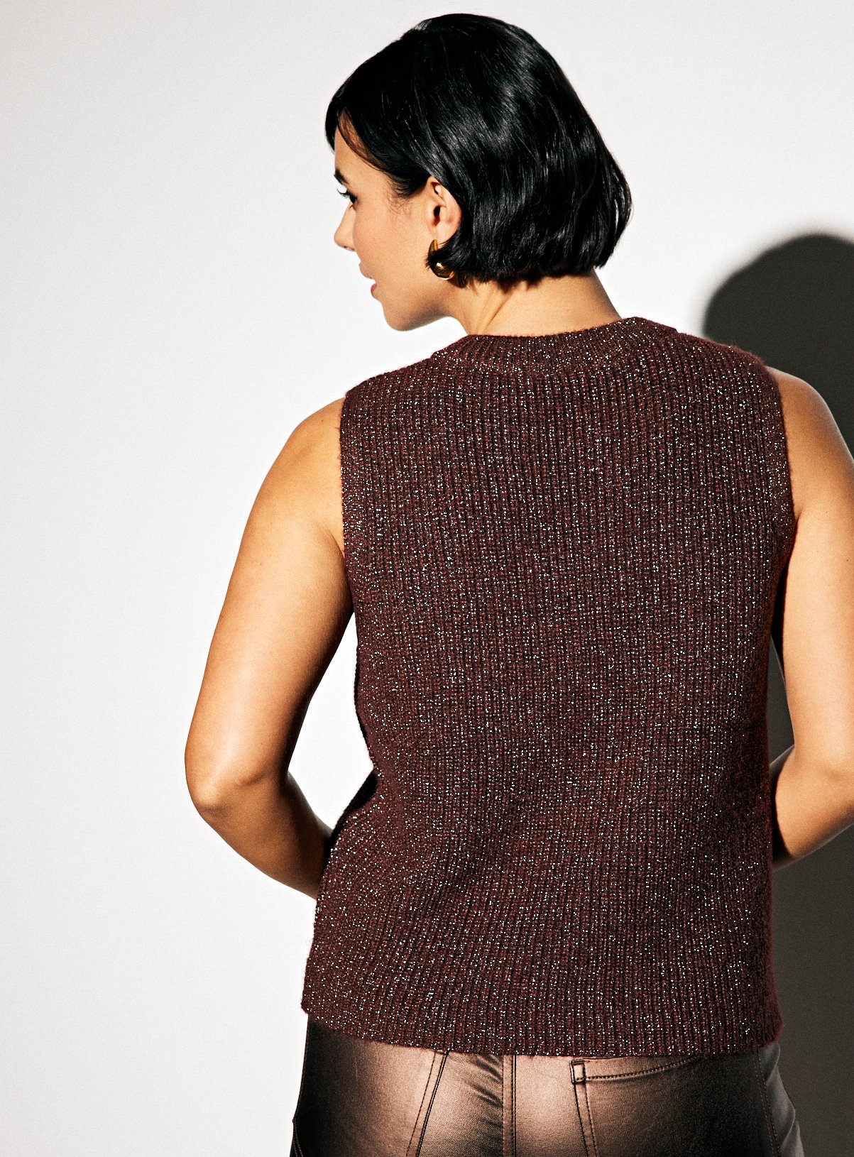 Dark Brown Sparkle Tank Top 18 - Image 3 thumbnail